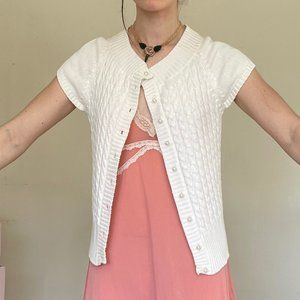 Cream cardigan with pearls